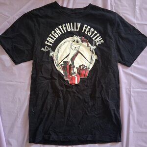 Nightmare Before Christmas Tee, M, Black/Red/White